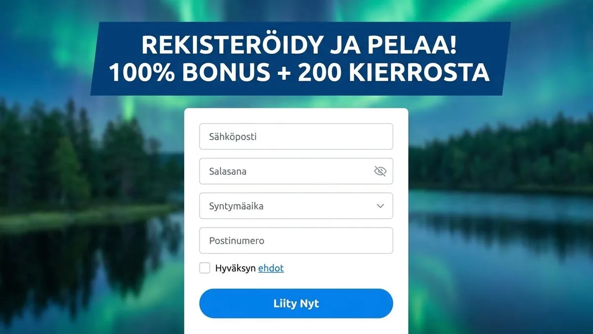 Rekisteröidy bonuksen kanssa